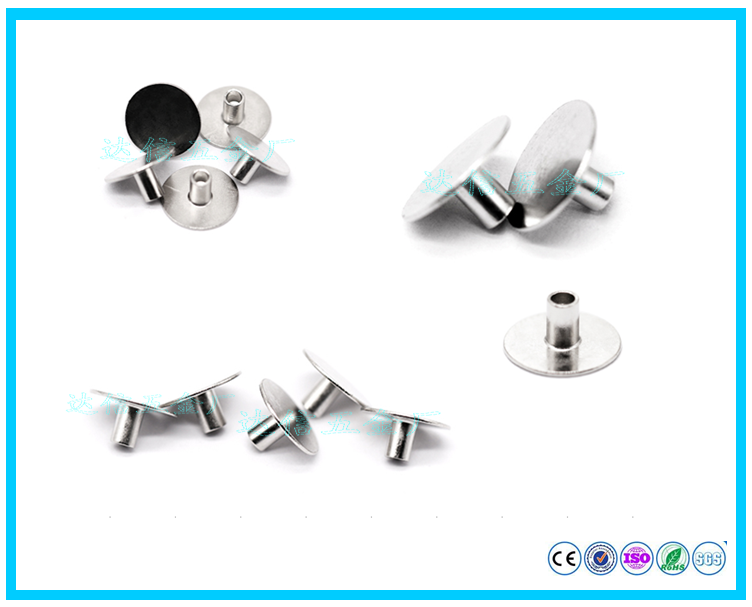 平头半空心铁镀亮镍铆...